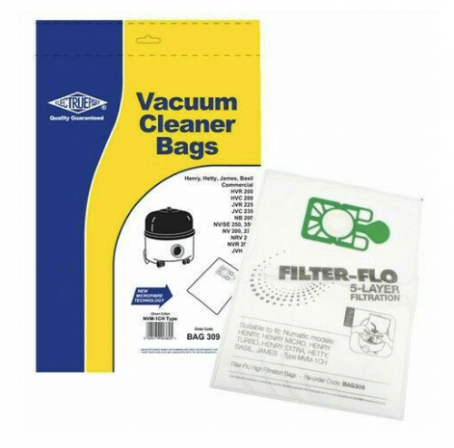 NVM-1CH Filter-Flo Synthetic Dust Bags Pack Of 10 Compatible BAG309