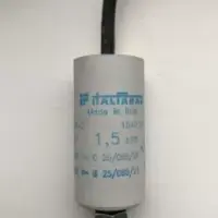 ItalFarad Motor Run Capacitor 1.5uF Black Twin Lead