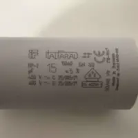ItalFarad Motor Run Capacitor 15uF Black Twin Lead