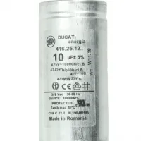 Motor Run Capacitor Ducati 10uF Tag Metal Case