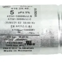 motor run capacitor ducati 5uf tag metal case