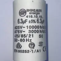 motor run capacitor ducati 6.3uf tag