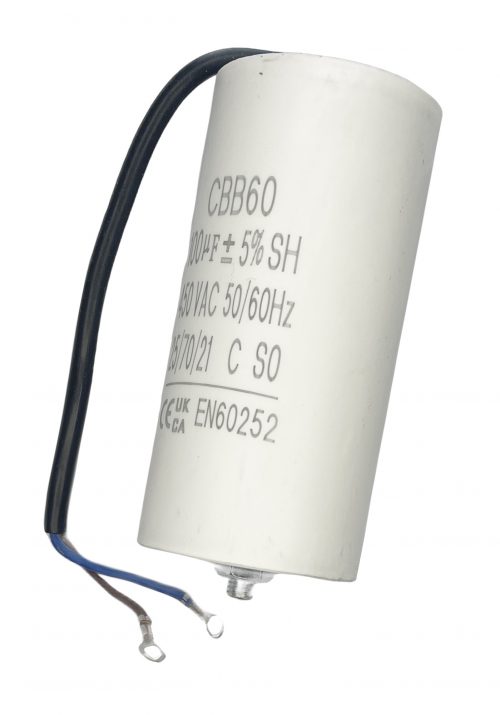 100uf motor run capacitor ac twin lead connector 240v 450v