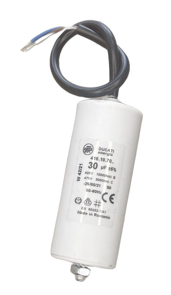 30uF Motor Run Capacitor Twin Lead 240v-475v pf