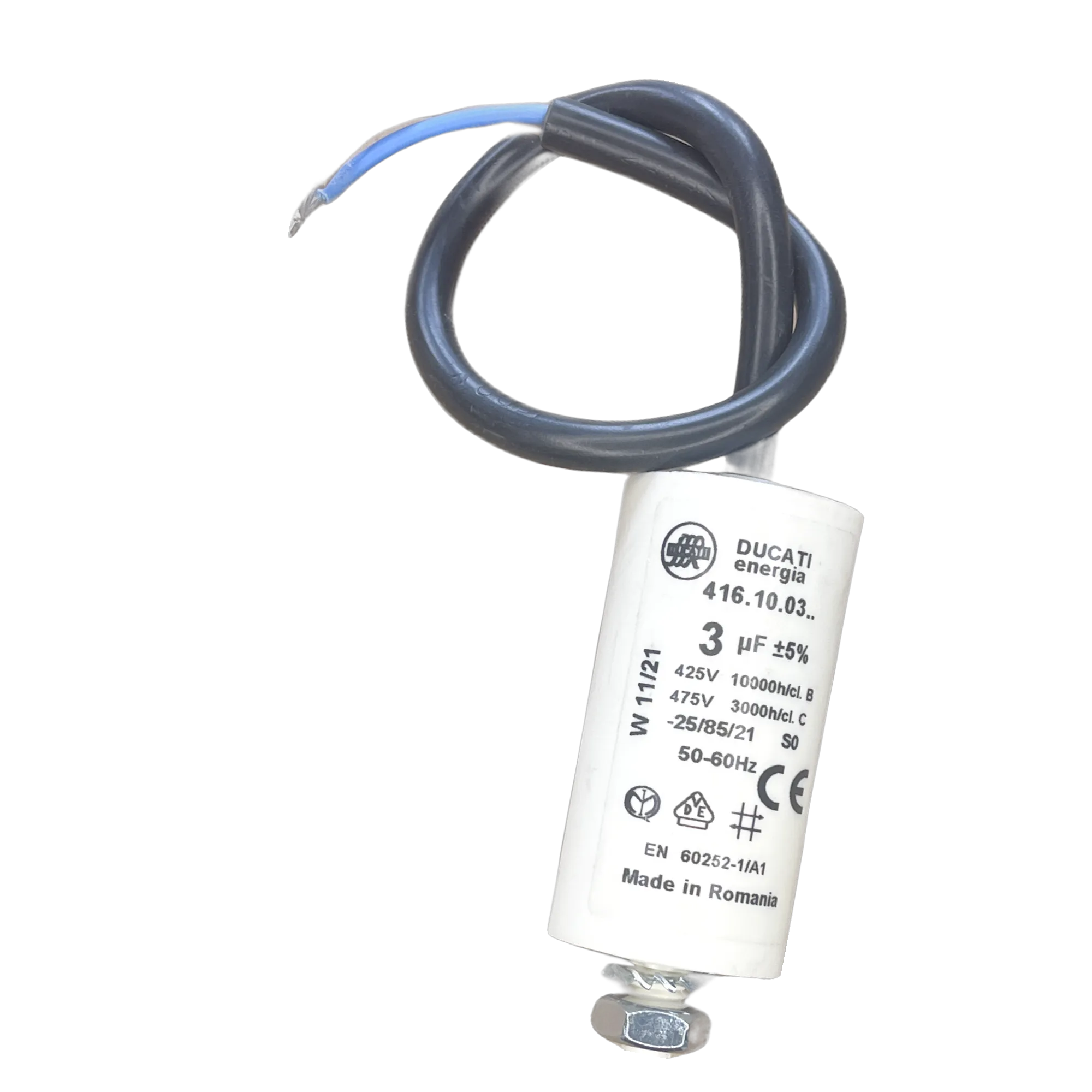 3uf motor run capacitor ductati twin lead 240v 475v pf