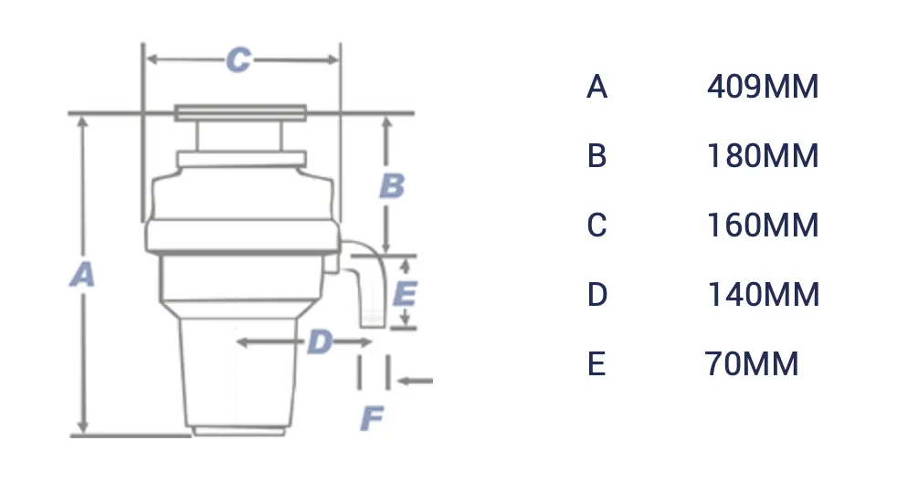 Waste Maid S-899AS Elite S-SERIES Air Switch Waste Disposer Unit - Image 2