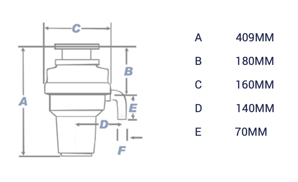 Waste Maid S-999AS Elite S-SERIES Air Switch Waste Disposer Unit - Image 5